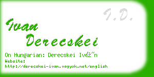 ivan derecskei business card